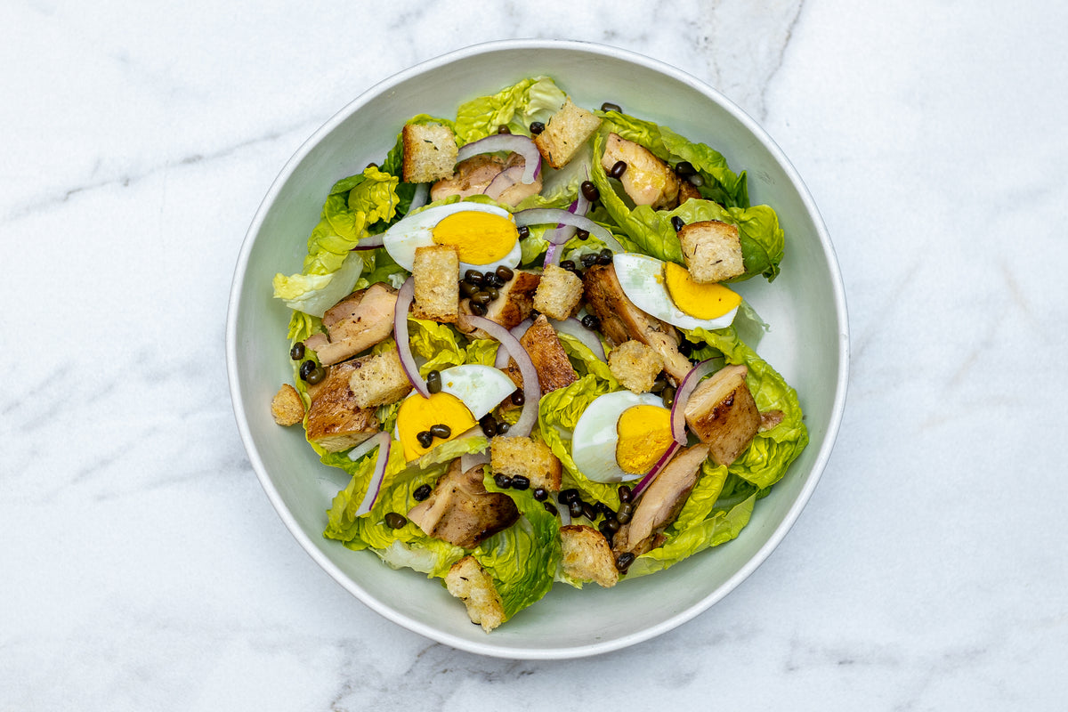 Caesar Salad with Lemon Grilled Chicken Thigh