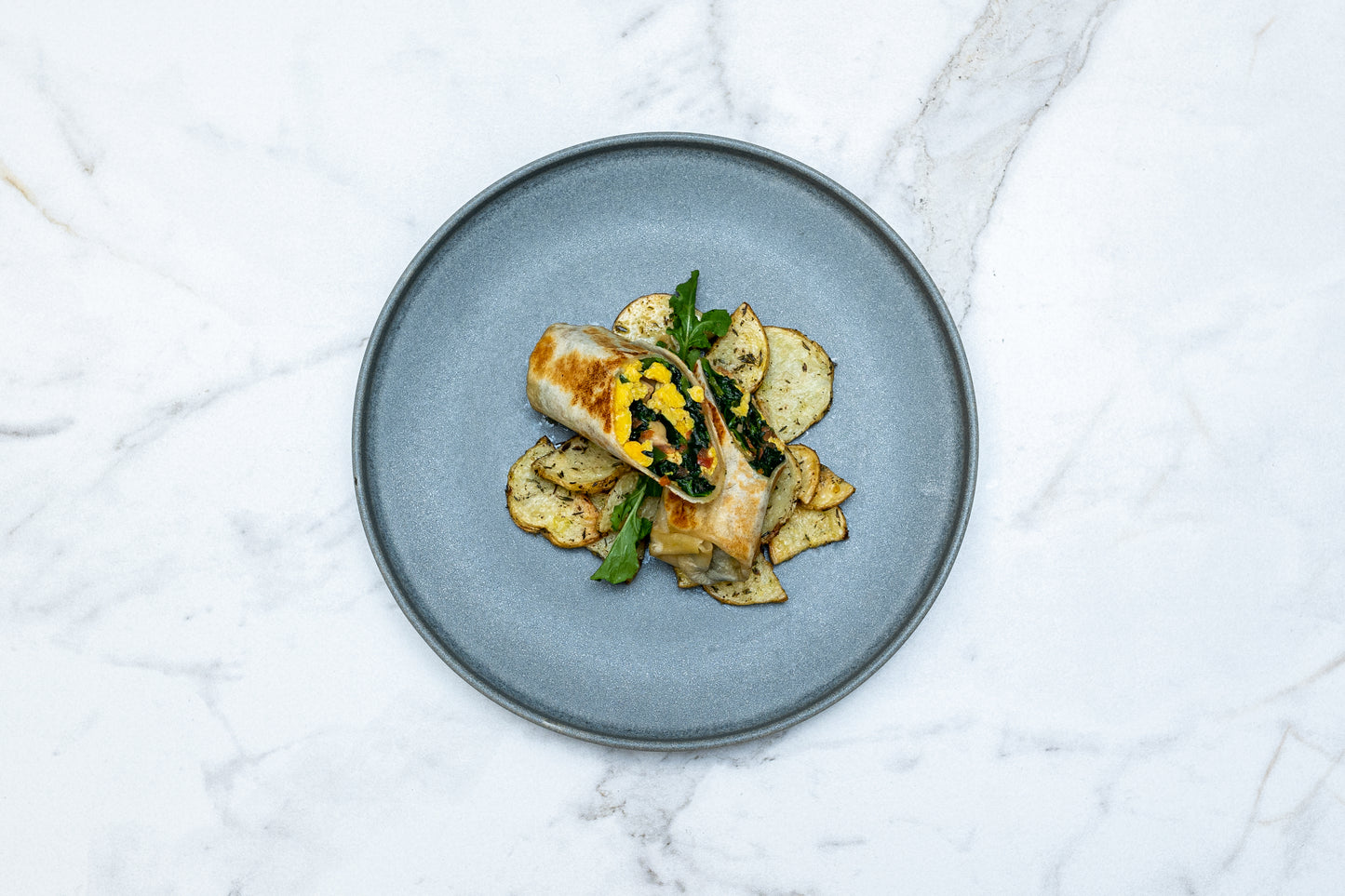 Egg, Spinach, and Jalapeno Breakfast Burrito