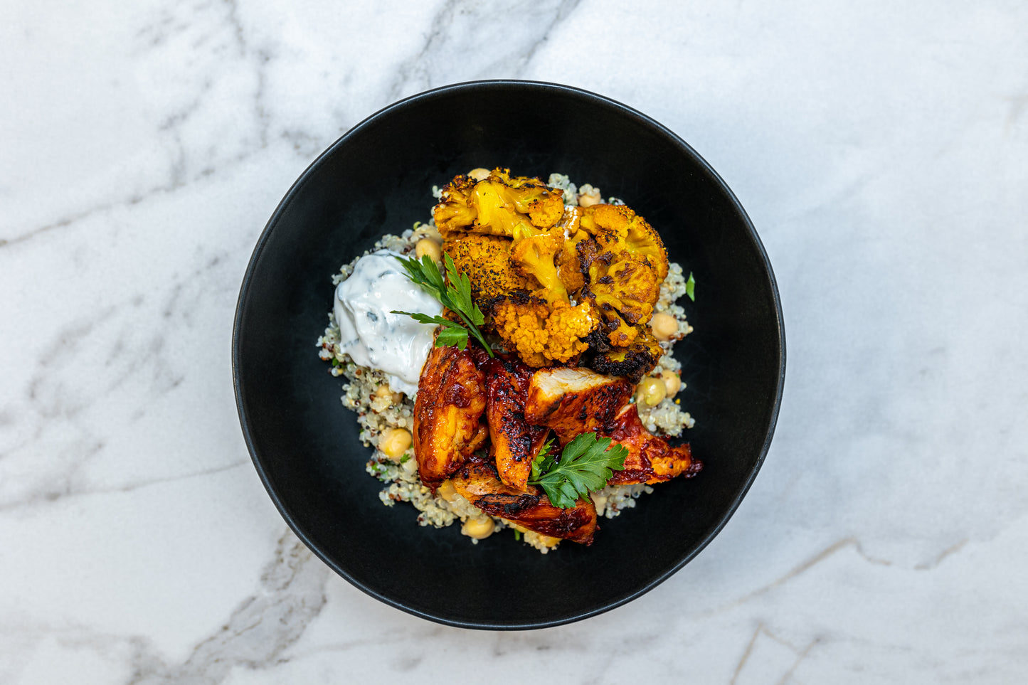Hot Honey Chicken with Wild Grains and Roasted Veggies