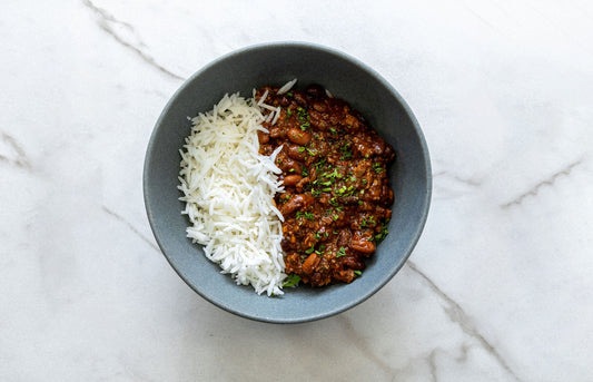 Mexican Spiced Beef Chili with Side of Rice